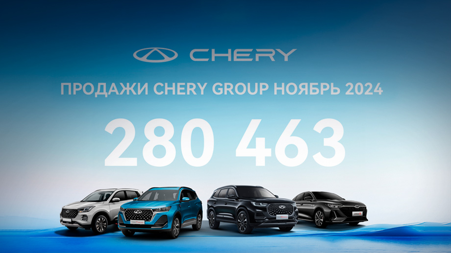 Новый рекорд Chery Group: 280 000 автомобилей продано за месяц по всему миру